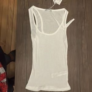 New Zara white top